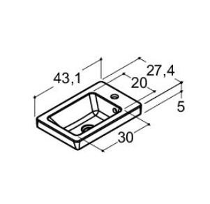 Dansani Micro Larghetto 43 h&aring;ndvask t/m&oslash;bel - 1 hanehul