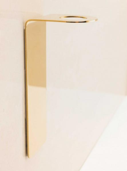 Lavabo Luna holder til s&aelig;bedispenser - Poleret messing