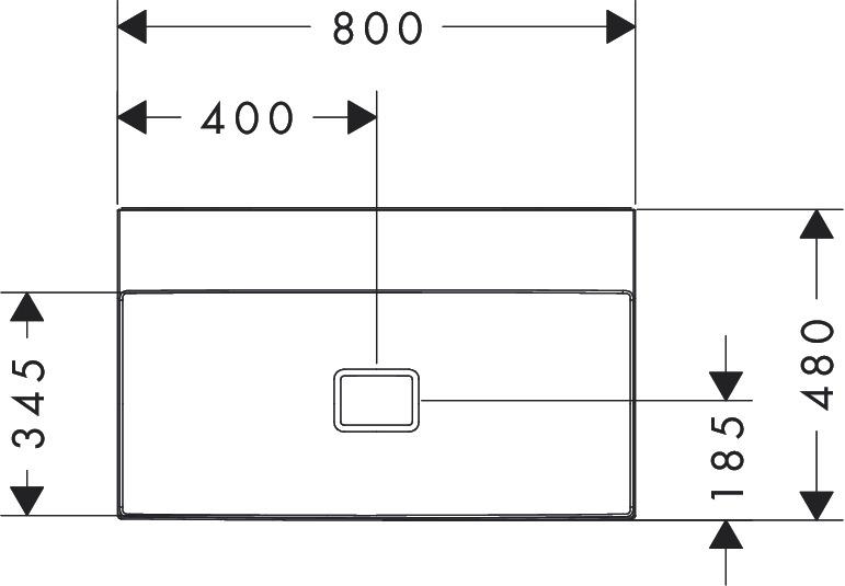 Hansgrohe Xevolos E 800 h&aring;ndvask t/v&aelig;g eller m&oslash;bel - Uden hanehul og overl&oslash;b