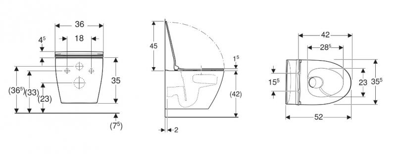 If&ouml; Spira Art v&aelig;gh&aelig;ngt toilet m/TurboFlush, If&ouml; Clean og s&aelig;de m. SoftClose