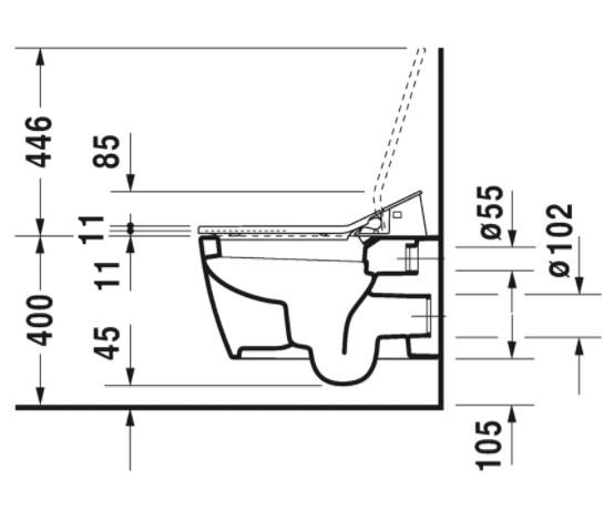 Duravit ME by Starck h&aelig;ngesk&aring;l m/wonderglis til sensowash s&aelig;de