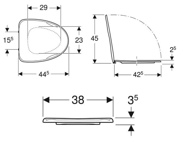 If&ouml; Cera toilets&aelig;de i plast - hvid bl&oslash;dt