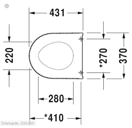 Duravit Starck 3 toilets&aelig;de m/softclose og lift-off