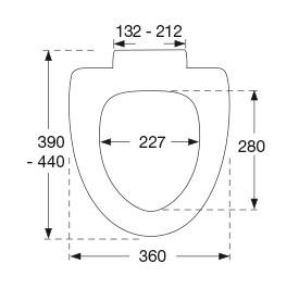 Pressalit Sign 624 toilets&aelig;de m/Polygiene - Hvid - Med l&aring;g