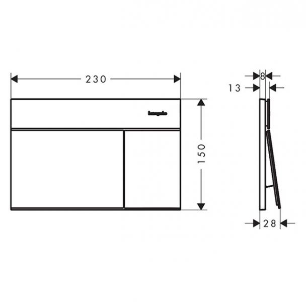hansgrohe iFrame Element E betjeningsplade - Mat sort hansgrohe iFrame Element E betjeningsplade - Mat sort