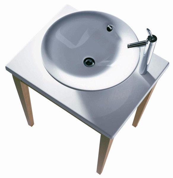 Duravit Starck 1 &Oslash;53 fritst&aring;ende bowlevask - Uden hanehul - Med overl&oslash;b