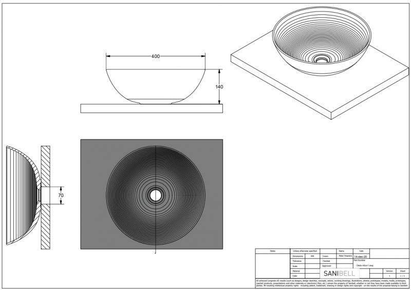 Sanibell Otello &Oslash;40 fritst&aring;ende bowlevask - Uden overl&oslash;b