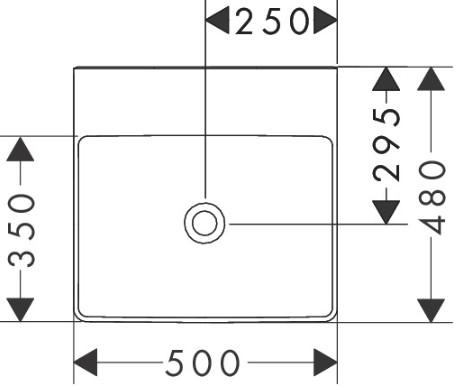 hansgrohe Xelu Q 50 håndvask t/væg - Uden overløb - Uden hanehul - SmartClean hansgrohe Xelu Q 50 håndvask t/væg - Uden overløb - Uden hanehul - SmartClean