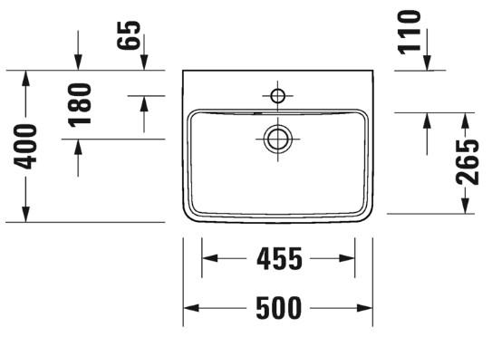 Duravit No.1 50 h&aring;ndvask t/v&aelig;g eller m&oslash;bel