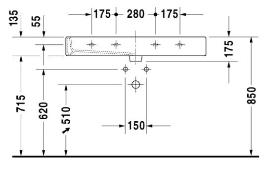 Duravit Vero 100 håndvask t/væg eller møbel - Uden hanehul Duravit Vero 100 håndvask t/væg eller møbel - Uden hanehul