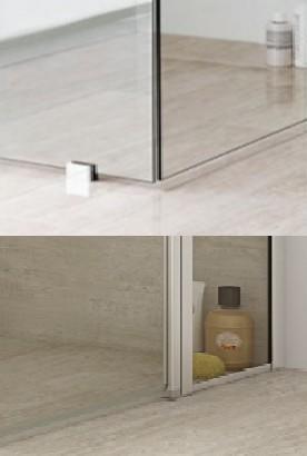 Dansani Match C 90 nichedør m/fast væg - Klar glas/matkrom Dansani Match C 90 nichedør m/fast væg - Klar glas/matkrom