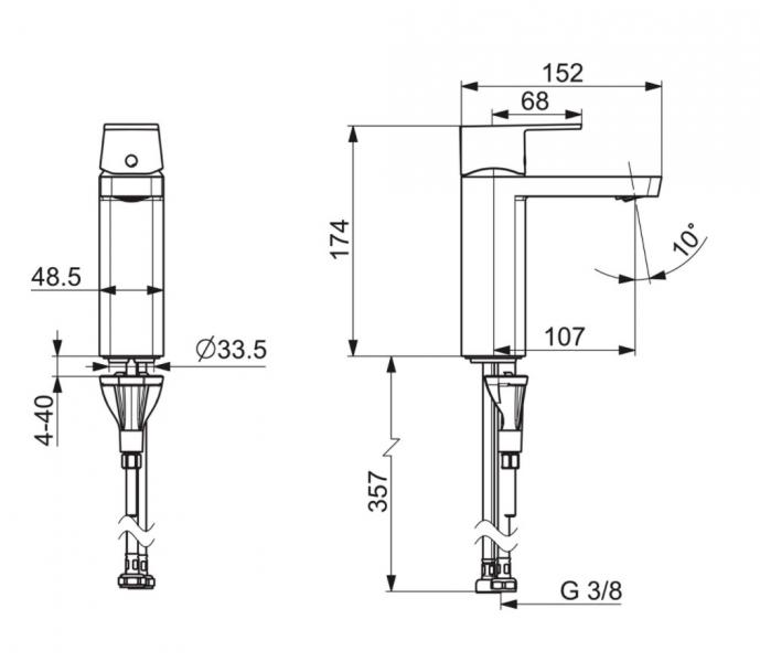 Oras Stela h&aring;ndvaskarmatur - Krom