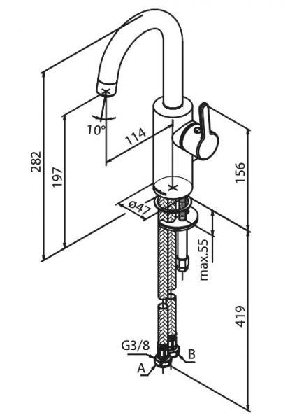 Outlet - Damixa Silhouet Piccolo h&aring;ndvaskarmatur m/C-tud - Matsort