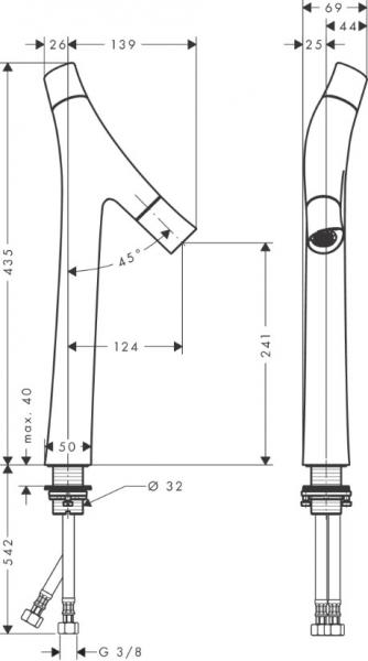 AXOR Starck Organic h&aring;ndvaskarmatur 435