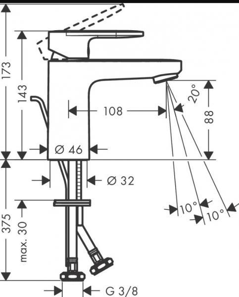 hansgrohe komplet pakke til badev&aelig;relset - Krom