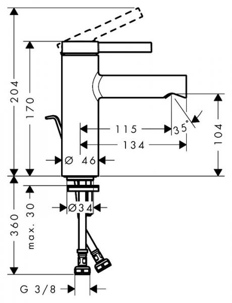 hansgrohe Zesis S h&aring;ndvaskarmatur 100 CoolStart m/l&oslash;ft-op bundventil - Krom
