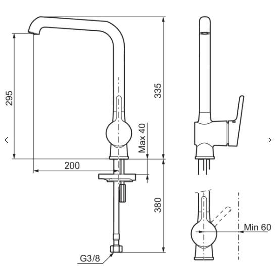 Mora One k&oslash;kkenarmatur - Krom