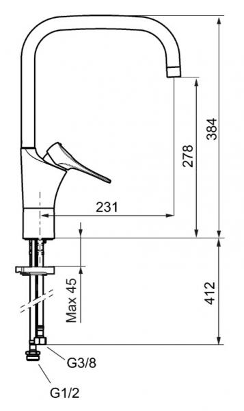 FM Mattsson 9000XE k&oslash;kkenarmatur m/koldstart og EcoFlow