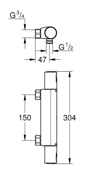 Grohe Precision Start brusearmatur u/tilslutning Grohe Precision Start brusearmatur u/tilslutning