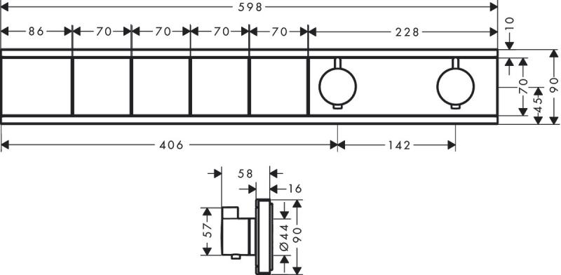 Hansgrohe RainSelect termostatarmatur til indbygning - 4 udtag - Mathvid Hansgrohe RainSelect termostatarmatur til indbygning - 4 udtag - Mathvid