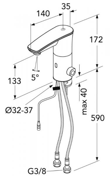 Gustavsberg Estetic & Sensoric pakke til badev&aelig;relse - Mat sort