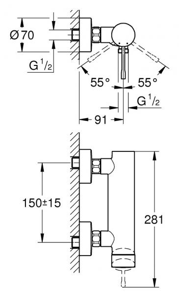 Grohe Essence New brusearmatur - Poleret hard graphite Grohe Essence New brusearmatur - Poleret hard graphite