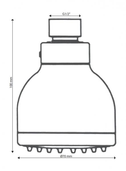 B&oslash;rma Blue Sky hovedbruser - &Oslash;70 mm