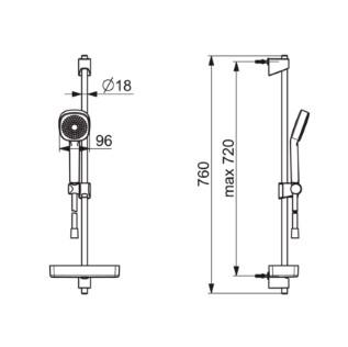 Oras Apollo Style 558 brusers&aelig;t - Forkromet