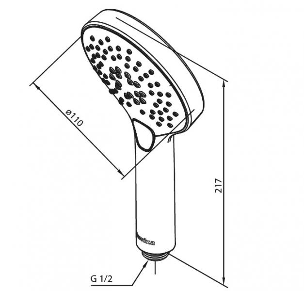 Damixa Silhouet h&aring;ndbruser - B&oslash;rstet kobber