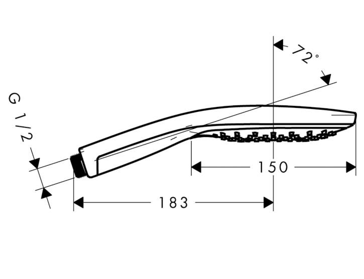 hansgrohe Raindance Select 150 h&aring;ndbruser 3jet - Krom