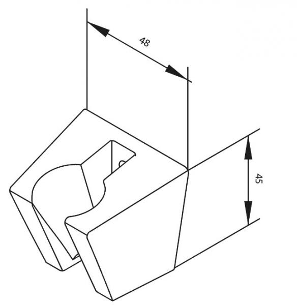 Damixa v&aelig;gholder til h&aring;ndbruser - B&oslash;rstet kobber