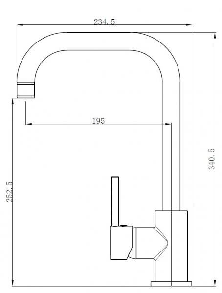 Nortiq k&oslash;kkenarmatur - Gun metal