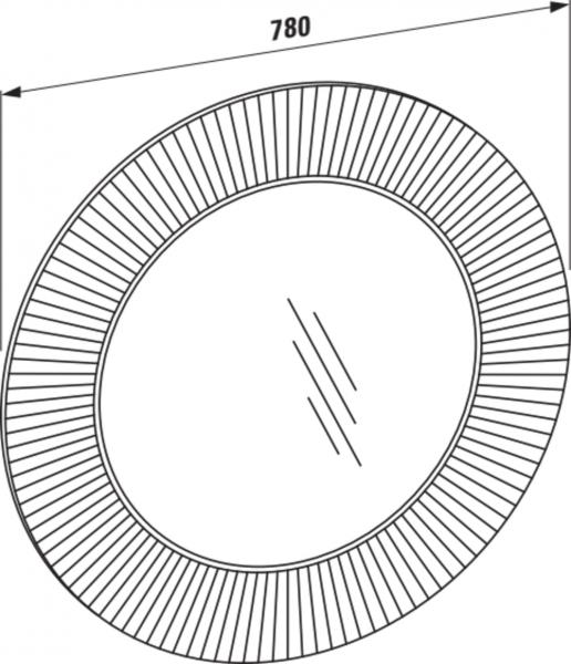 Laufen Kartell rundt spejl &Oslash;78 cm - Rosa
