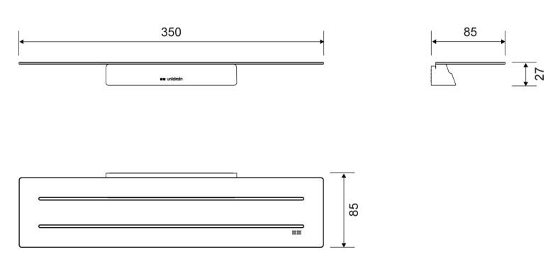 Unidrain Reframe s&aelig;behylde - Sort