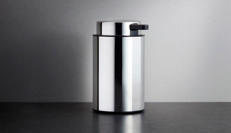 Unidrain ReFrame s&aelig;bedispenser bordmodel - Poleret st&aring;l