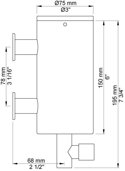 Vola s&aelig;bedispenser T10 - b&oslash;rstet krom