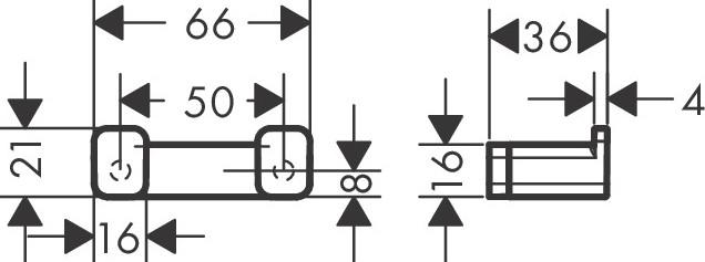 Hansgrohe AddStoris dobbelt krog - B&oslash;rstet bronze