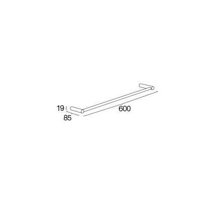 Pressalit enkel h&aring;ndkl&aelig;destang - Mat hvid