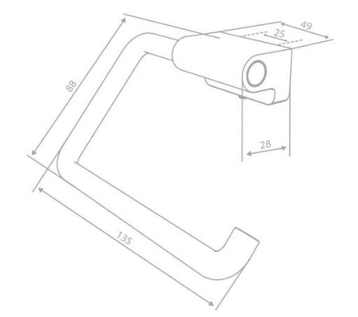 Damixa Zen toiletrulleholder - Steel Damixa Zen toiletrulleholder - Steel