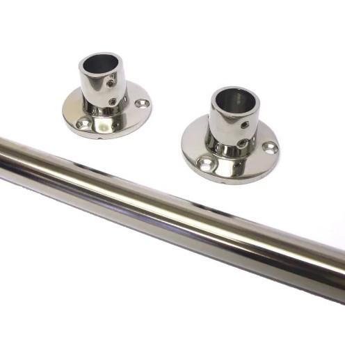 Van Der P Forhængstang loft til loft 50x200x50cm m.flanger - Rustfrit stål Van Der P Forhængstang loft til loft 50x200x50cm m.flanger - Rustfrit stål