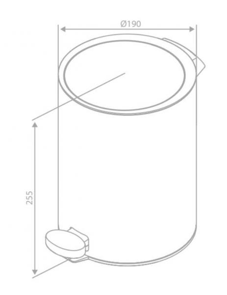 Damixa Zen toiletspand m/pedal og SoftClose 3l - Børstet messing Damixa Zen toiletspand m/pedal og SoftClose 3l - Børstet messing