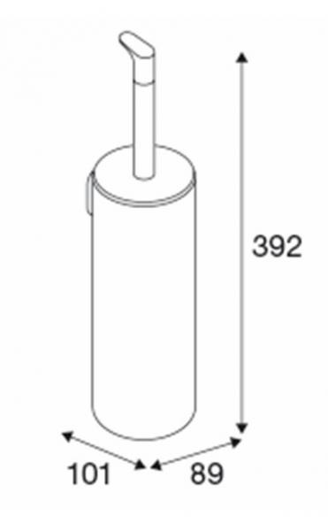Pressalit Style toiletb&oslash;rste t/v&aelig;g eller gulv - Krom/Hvid