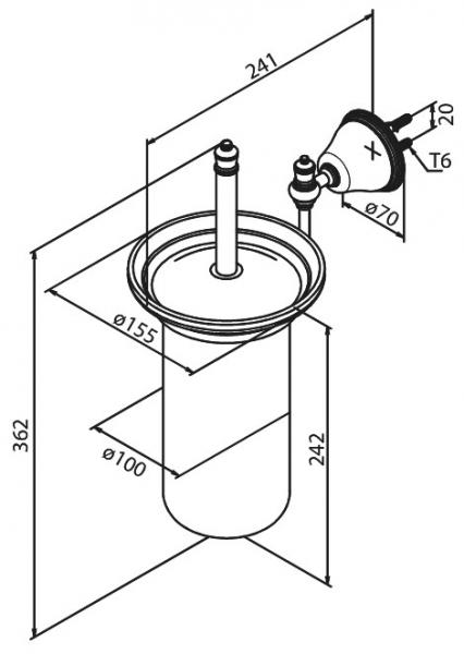 Damixa Tradition toiletb&oslash;rste - Krom