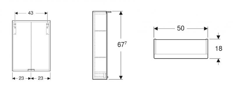 Ifö Option spejlskab Bas 50 Hvid m/LEDlys - Hvid mat Ifö Option spejlskab Bas 50 Hvid m/LEDlys - Hvid mat