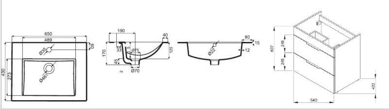 Jika Cube 65 m&oslash;belpakke - Hvid