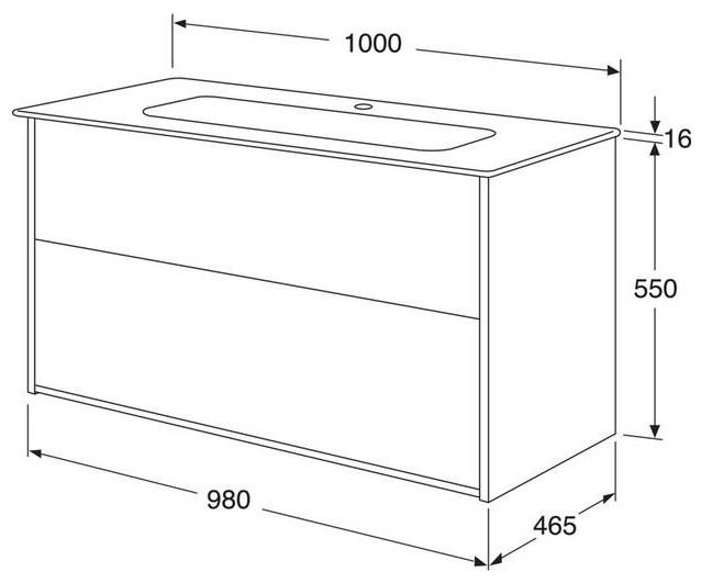 Gustavsberg Artic 100 m&oslash;bels&aelig;t - Askegr&aring;