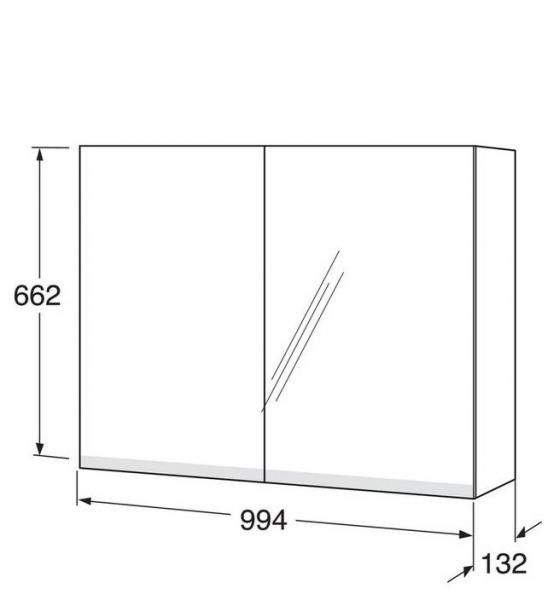 Gustavsberg spejlskab Artic 100 - Fersken Gustavsberg spejlskab Artic 100 - Fersken