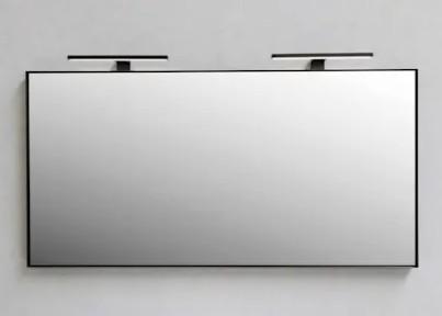 Sanibell Basicline spejl m/mat sort ramme - 120 cm Sanibell Basicline spejl m/mat sort ramme - 120 cm