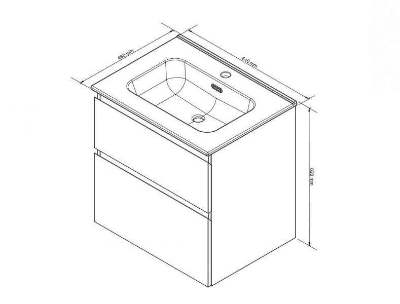 Sanibell Proline møbelsæt 60x46cm - Rå eg Sanibell Proline møbelsæt 60x46cm - Rå eg
