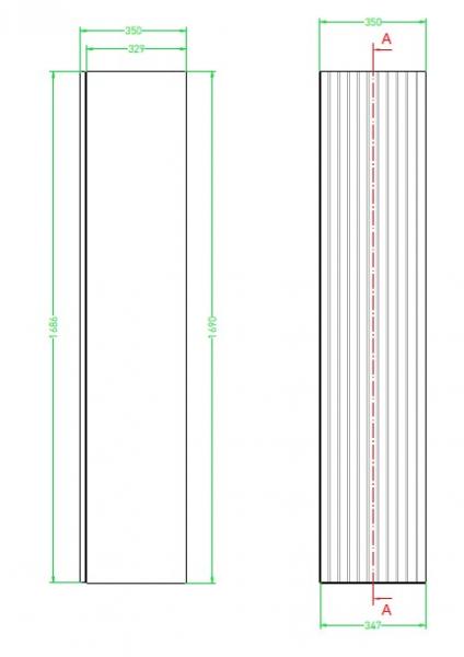 Sanibell Proline højskab m/lameller - Mat sort Sanibell Proline højskab m/lameller - Mat sort